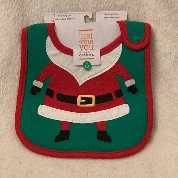 Peanuts Baby's 1st Christmas Santa Hat & Stocking & Carter's Bib ~ NWT ~ Snoopy - Picture 8 of 12